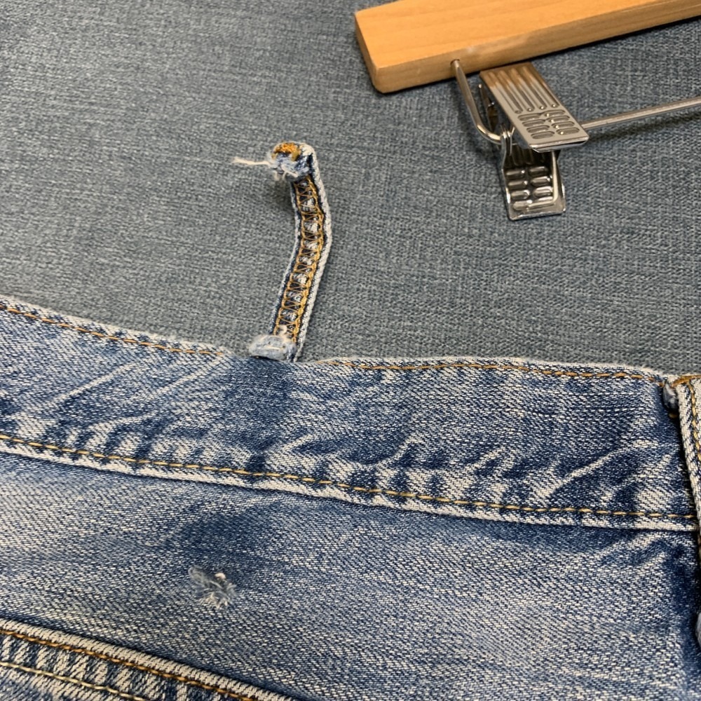 Levi's 569 Straight Denim Shorts Mens 38x12 Blue Cotton Loose Fit Medium Wash - Picture 8 of 16